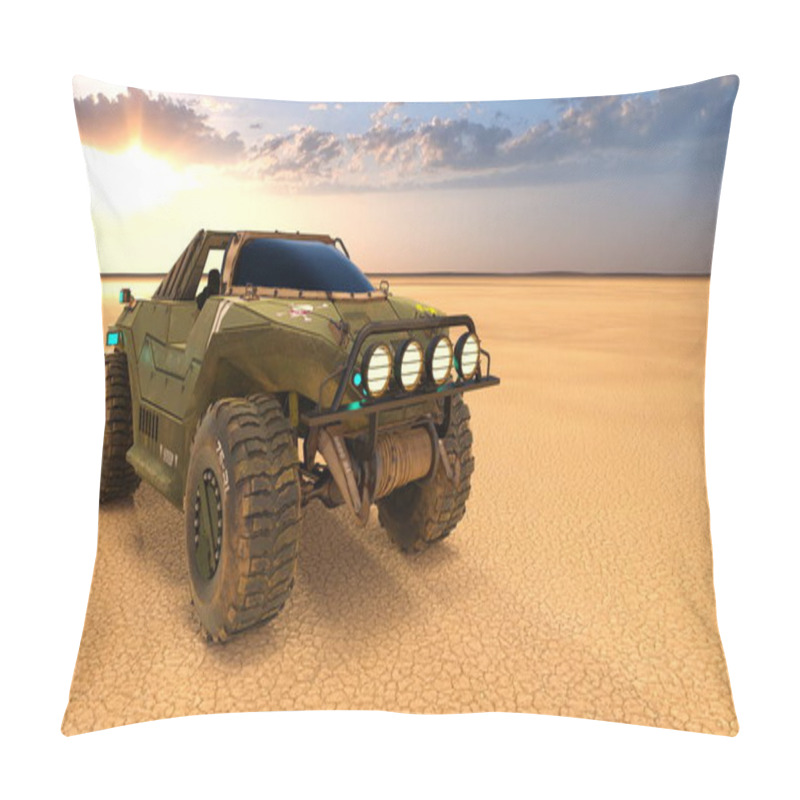 Personality  3D CG Rendering Of A Buggy Car Pillow Covers