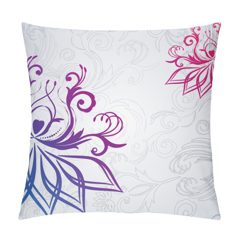 Personality  Abstract Floral Background With East Flowers. Pillow Covers