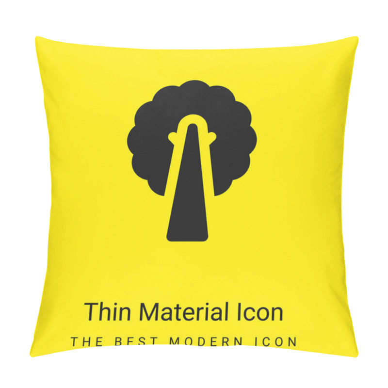 Personality  Black Ash Minimal Bright Yellow Material Icon Pillow Covers