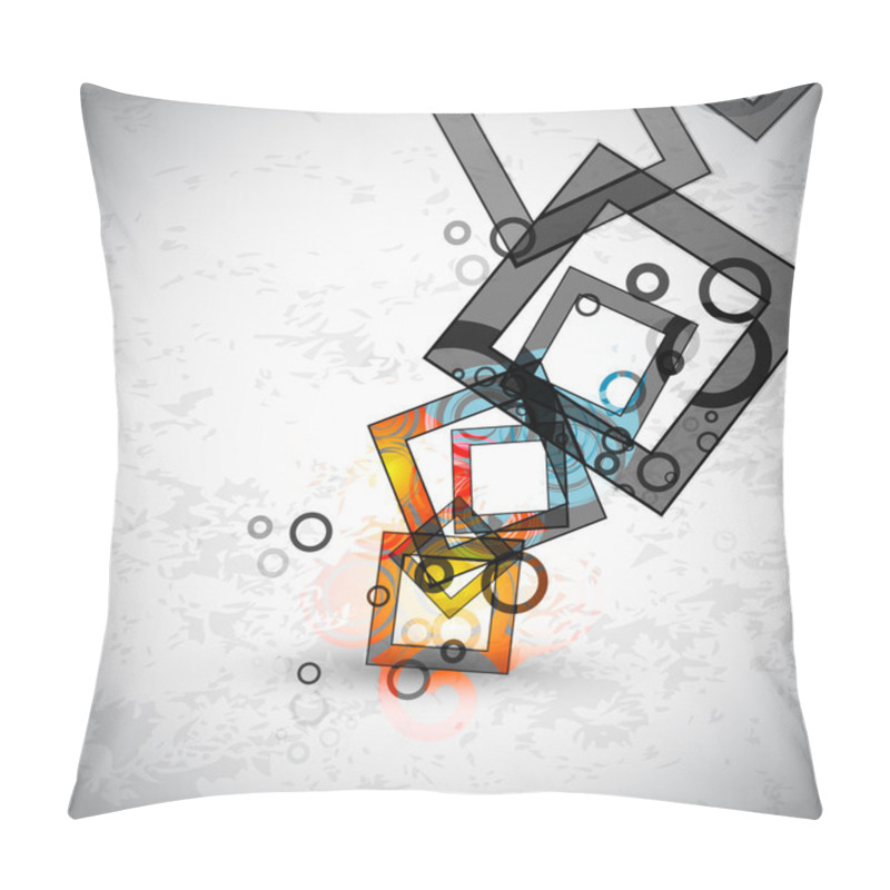 Personality  Abstract Grunge Squares. Vector Background Pillow Covers