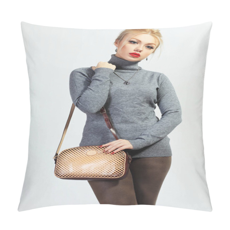 Personality  Model Posing In Turtleneck Sweater Pillow Covers