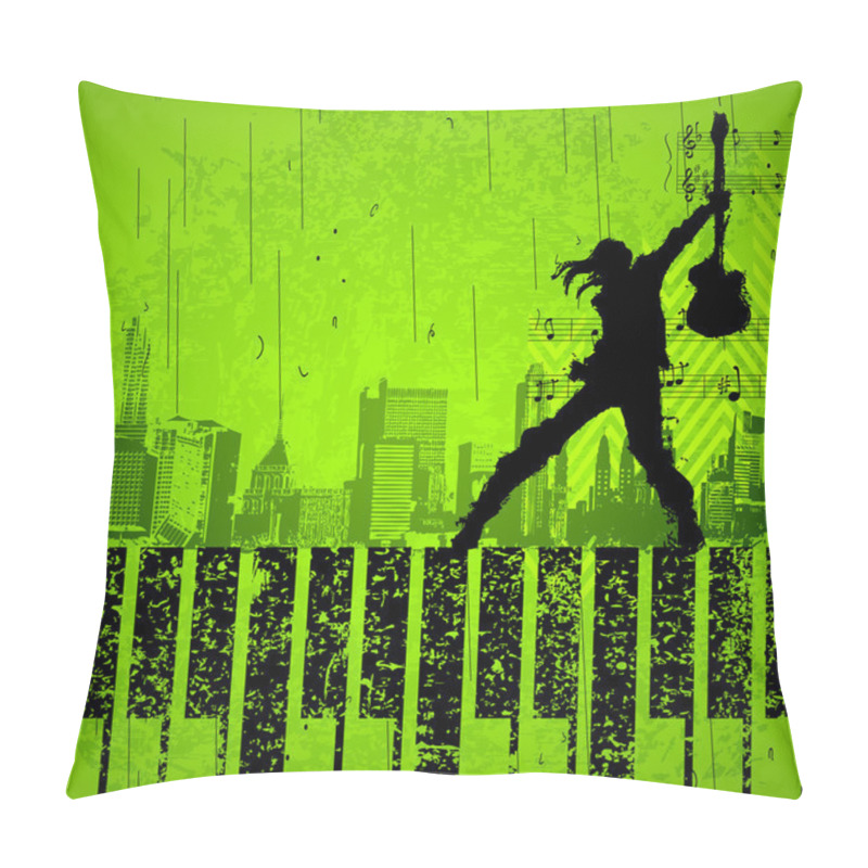 Personality  Rockstar With Guitar Pillow Covers