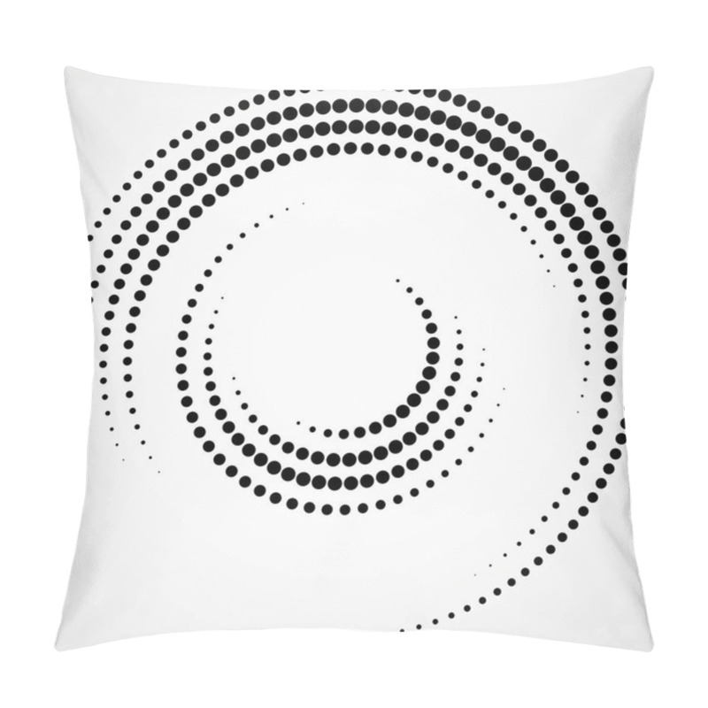 Personality  Halftone Dotted Background In Circle Form. Circle Dots Isolated On The White Background Pillow Covers