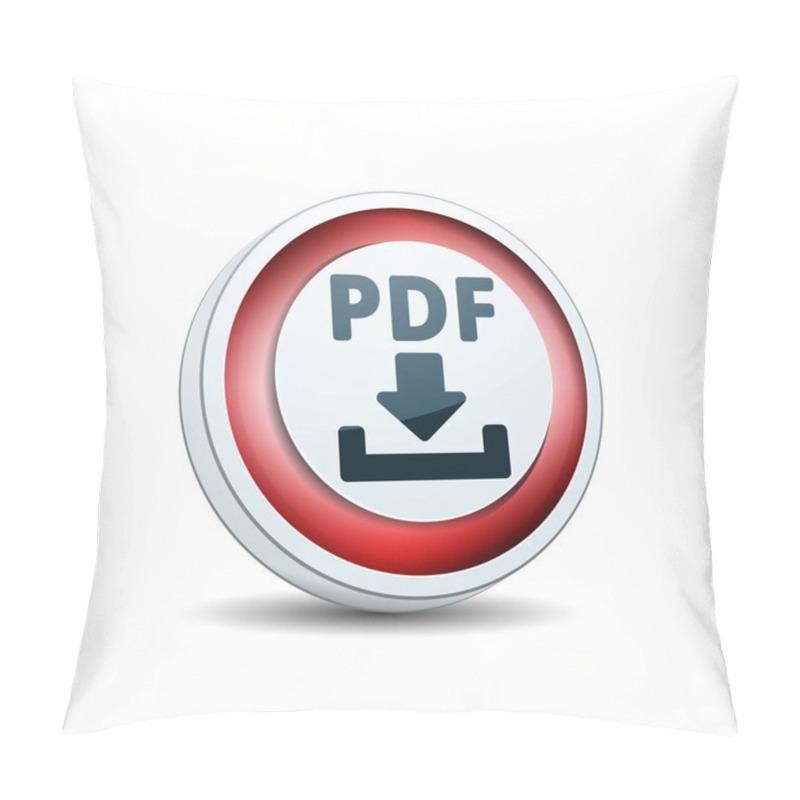 Personality  Download PDF Document Sign Icon, Vector Illustration Pillow Covers