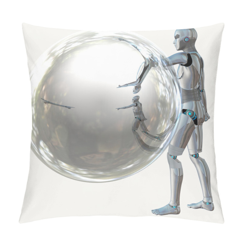 Personality  Robot With Bubble Pillow Covers