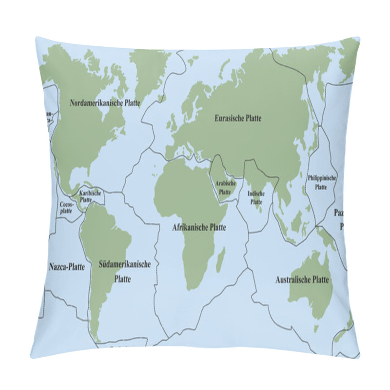 Personality  Plate Tectonics German Pillow Covers