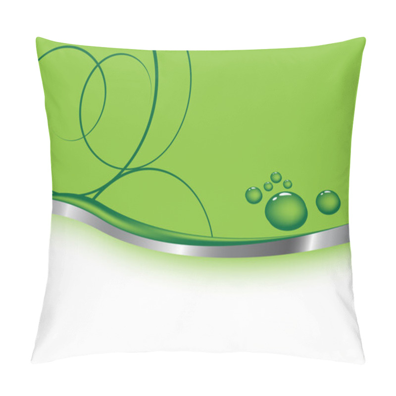 Personality  Green Business Card - Waterdrops Pillow Covers