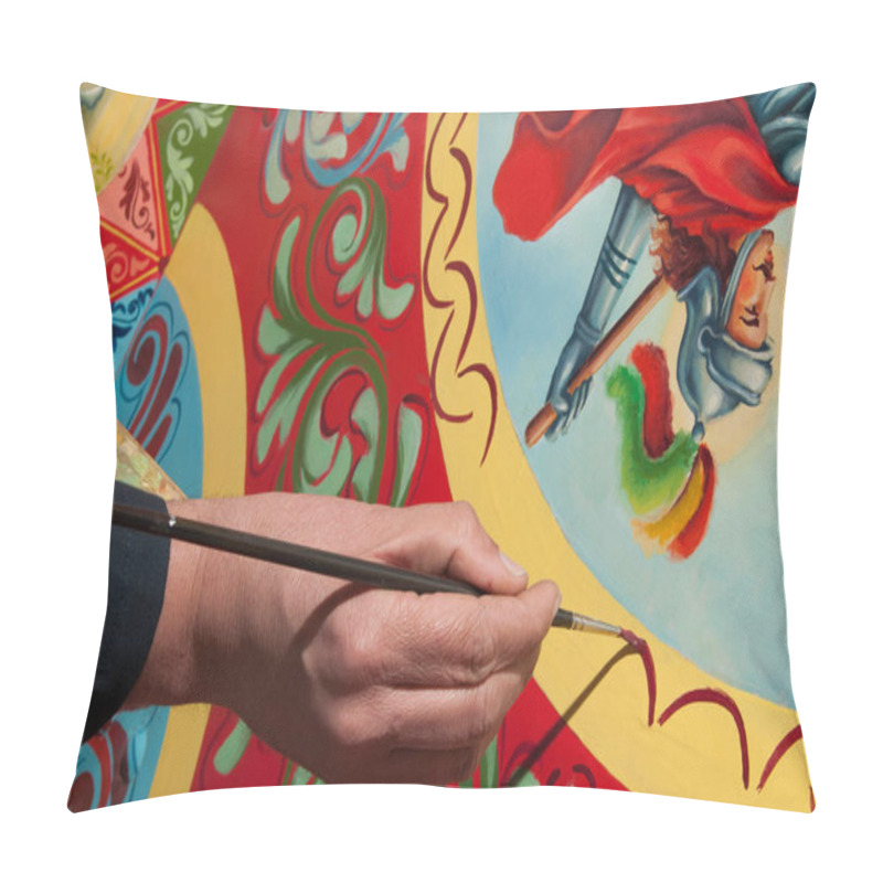 Personality  Sicilian Cart Painter Pillow Covers