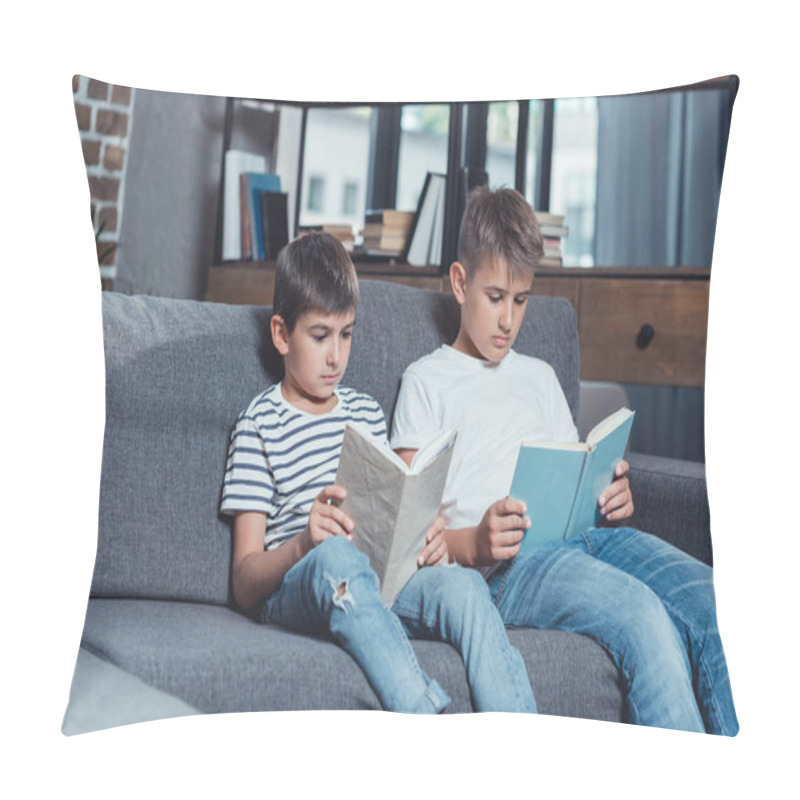 Personality  Little Boys Reading Books Pillow Covers