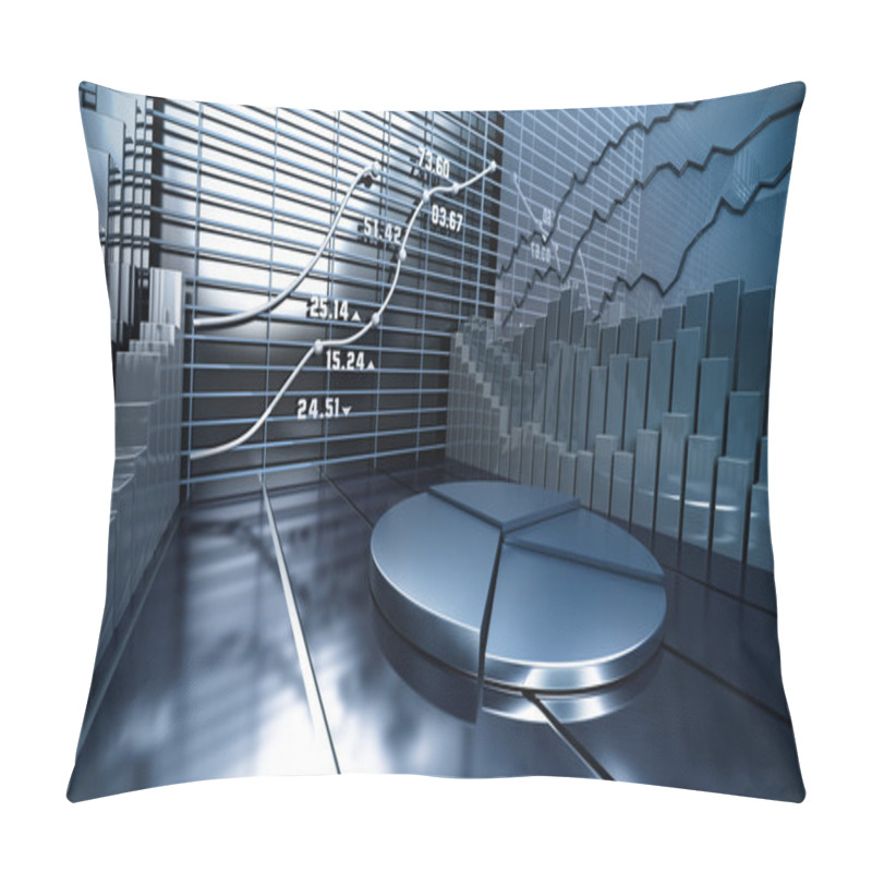 Personality  Stock Market Abstract Background Pillow Covers