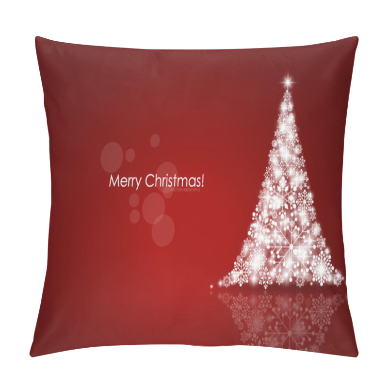 Personality  Christmas Background With Christmas Tree, Vector Illustration. Pillow Covers