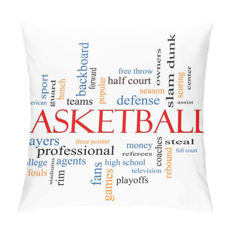 Personality  Basketball Word Cloud Concept Pillow Covers