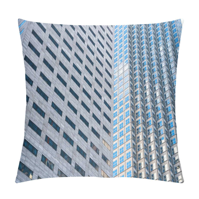 Personality  Panoramic And Perspective Wide Angle View To Steel Blue Background Of Glass Pillow Covers