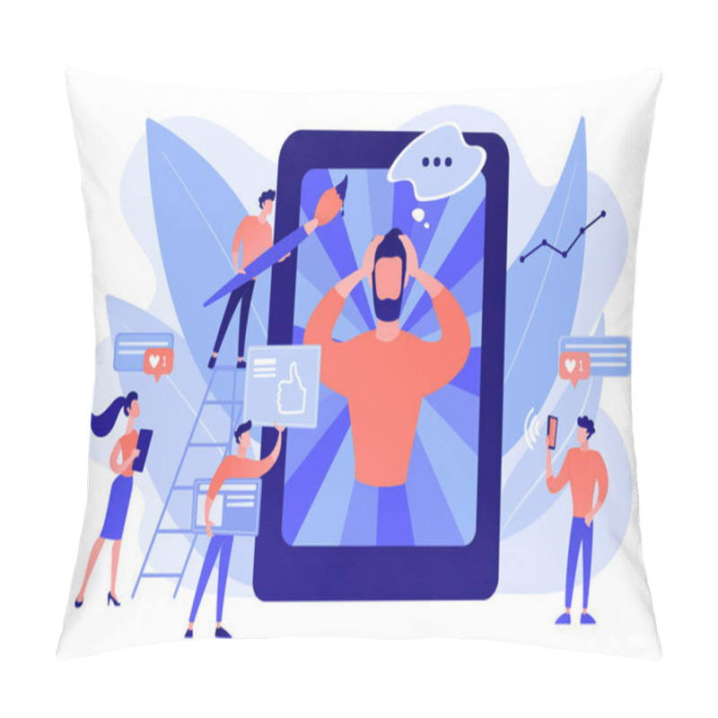 Personality  Internet Meme Concept Vector Illustration Pillow Covers