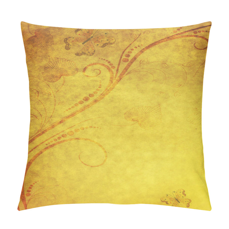 Personality  Yellow Old Paper With Pattern Pillow Covers