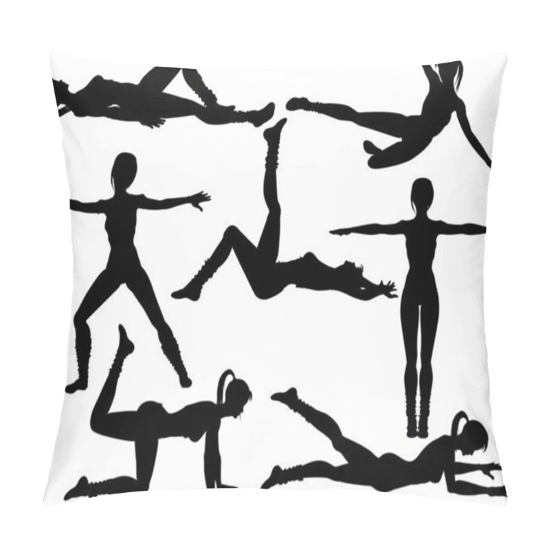 Personality  Aerobics Silhouettes Pillow Covers