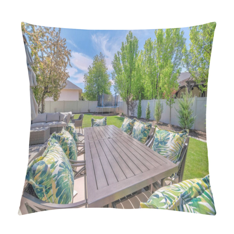 Personality  An Elegant Resting Area In The Yard Of A Private House Pillow Covers