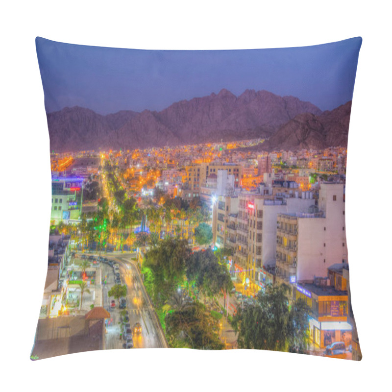 Personality  AQABA, JORDAN, DECEMBER 31, 2018: Sunset View Of Aqaba, Jordan Pillow Covers