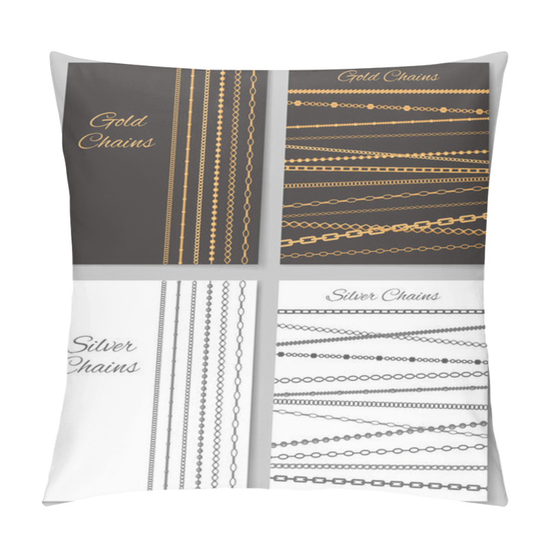 Personality  Gold And Silver Chains Promotional Posters Set Pillow Covers