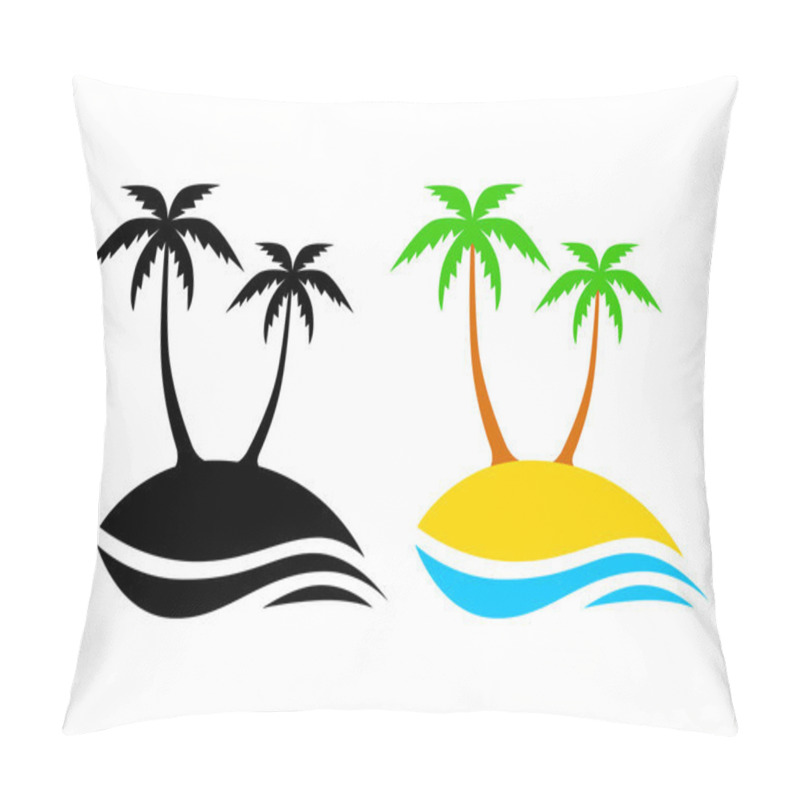 Personality  Island Icons Pillow Covers