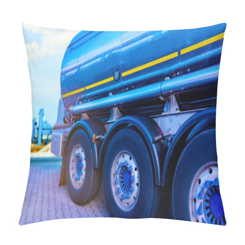 Personality   Fuel Tanker And Fuel Farm . Chemical Storage Tank And Tanker Truck . Pillow Covers