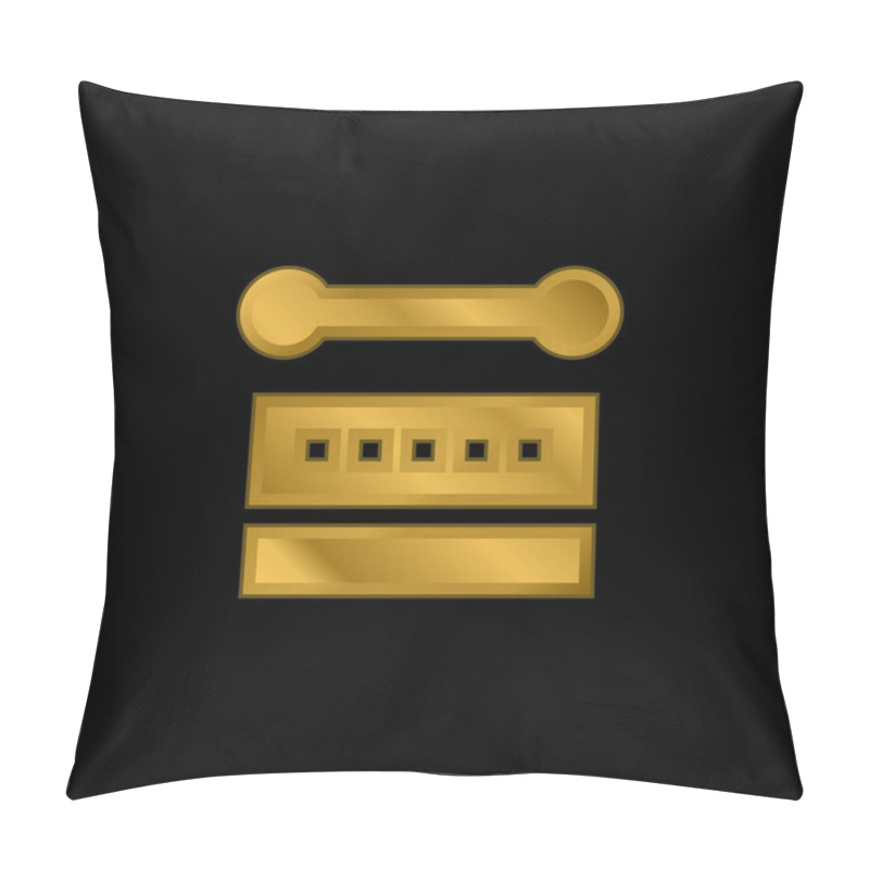 Personality  Bodhr N Gold Plated Metalic Icon Or Logo Vector Pillow Covers