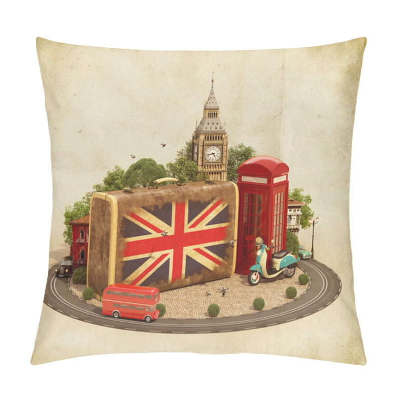 Personality  London Traveling Concept Pillow Covers