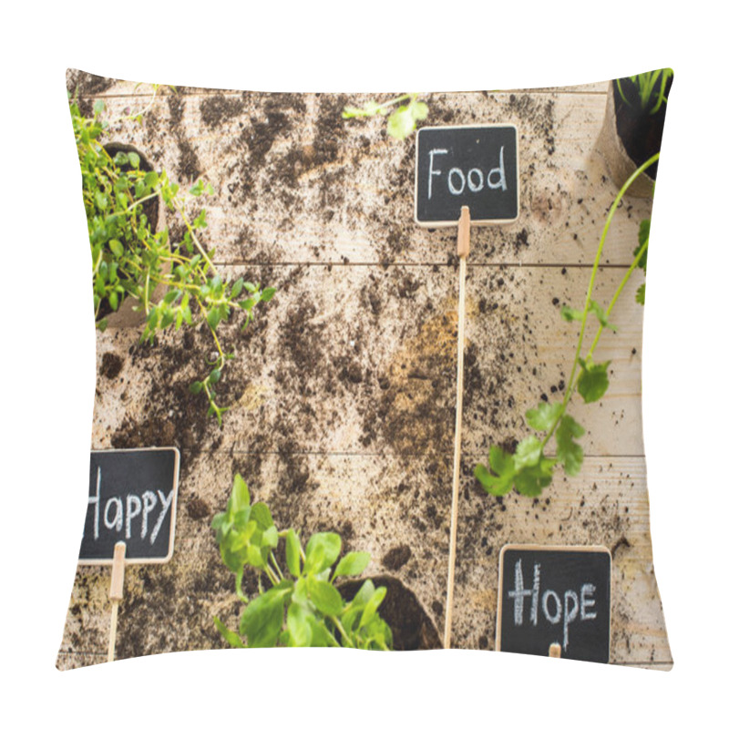 Personality  Fresh Green Plants And Cards  Pillow Covers