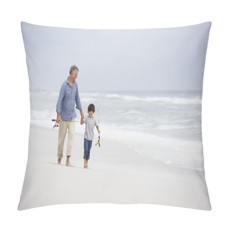 Personality  Senior Man And Grandson Pillow Covers