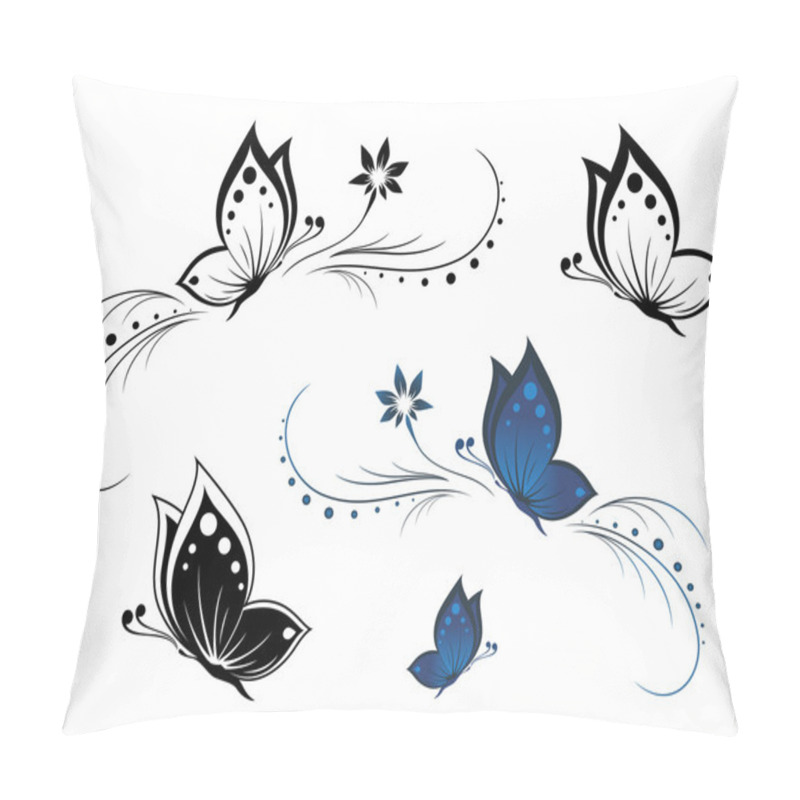 Personality  Butterflies With A Flower Pattern Pillow Covers