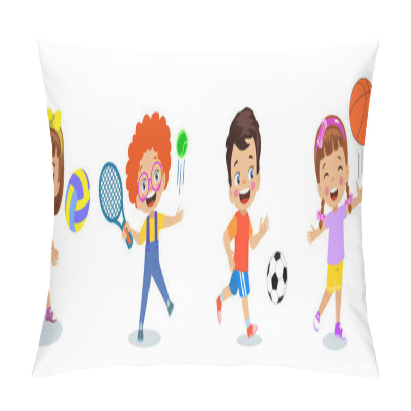 Personality  Happy Kids Making Various Sport Pillow Covers