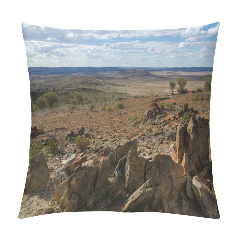 Personality  Cloudy Landscape With Boulders Pillow Covers