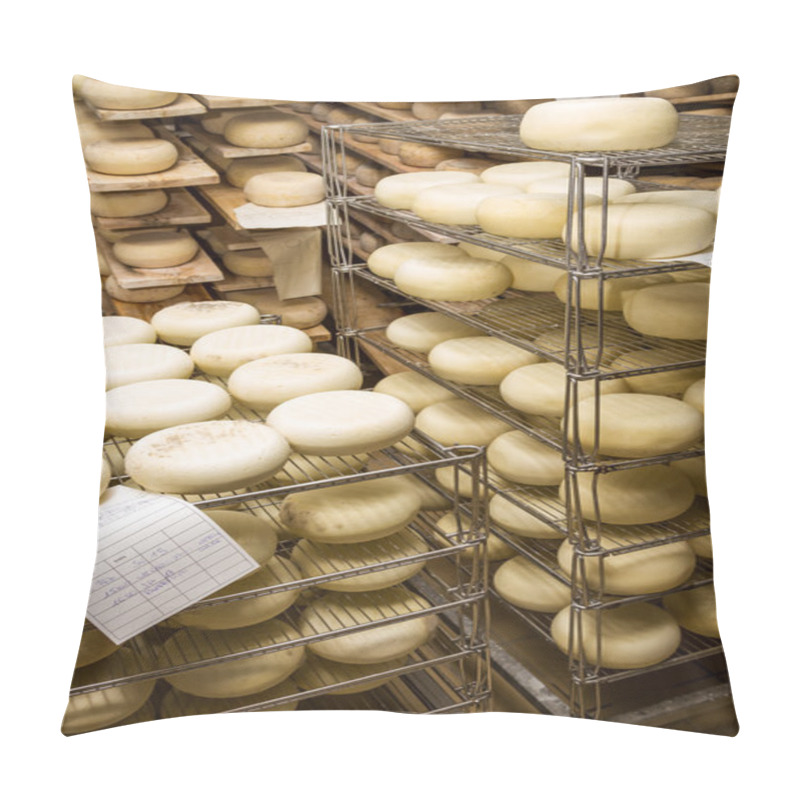 Personality  Ripened Cheeses Lying In The Cold Storage Pillow Covers