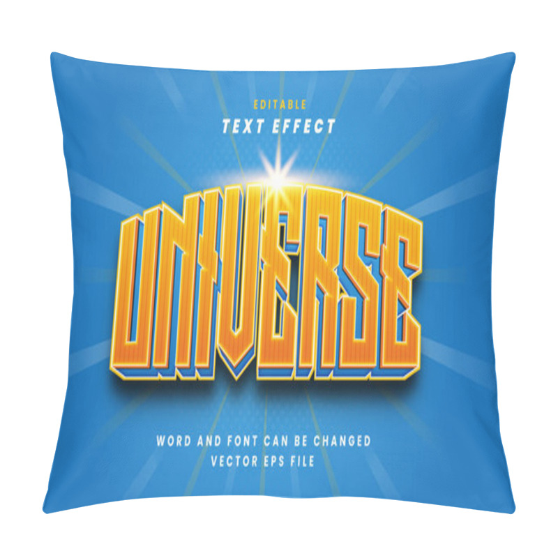 Personality  Universe 3d Editable Text Effect Style Pillow Covers