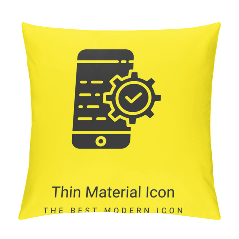 Personality  Application Minimal Bright Yellow Material Icon Pillow Covers