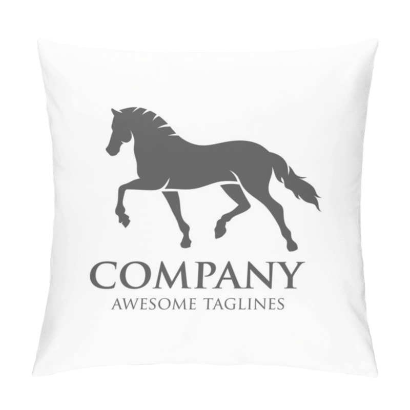 Personality  Simple Horse Vector Illustration Best For Sport Races Logo Pillow Covers