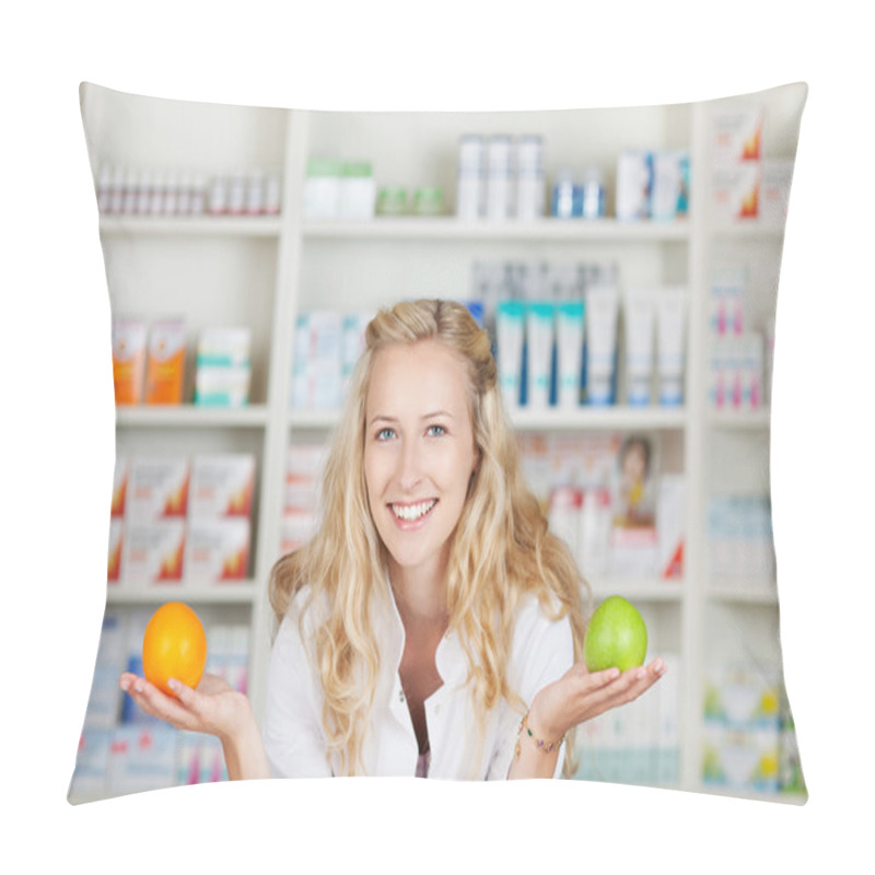 Personality  Pharmacist With Apple And Orange Pillow Covers