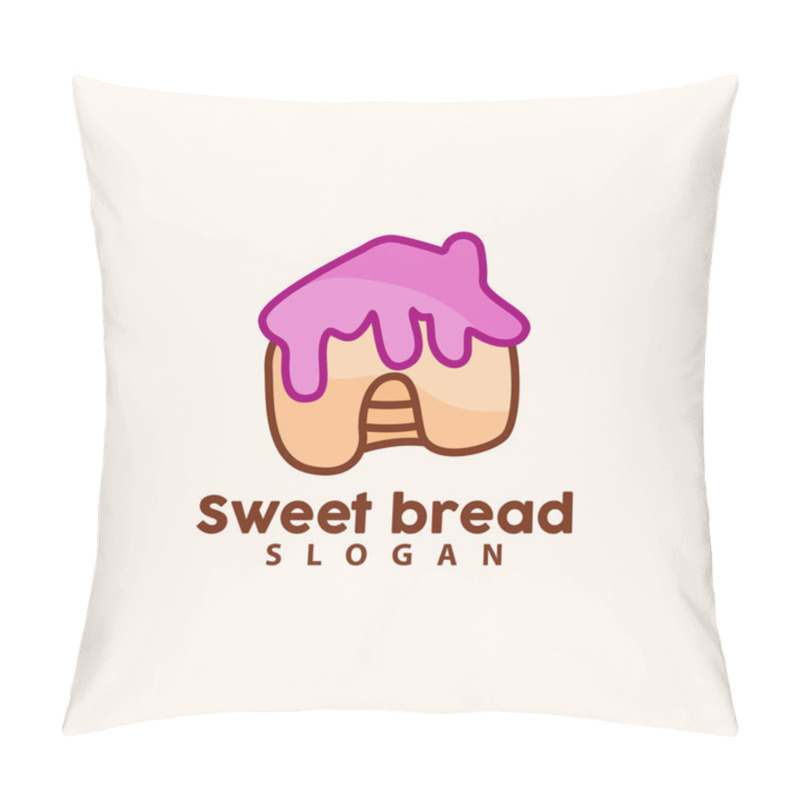 Personality  Sweet Bread Logo, Pancake Birthday Vector, Sandwich, Symbol Illustration Icon Design Pillow Covers