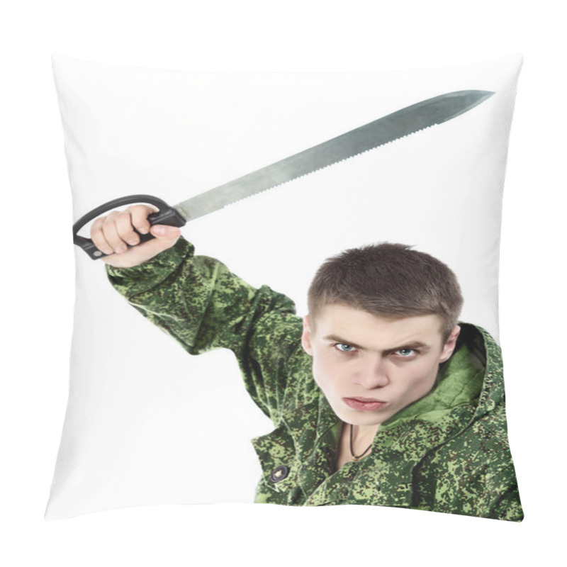 Personality  Military Man Attack With Knife Pillow Covers