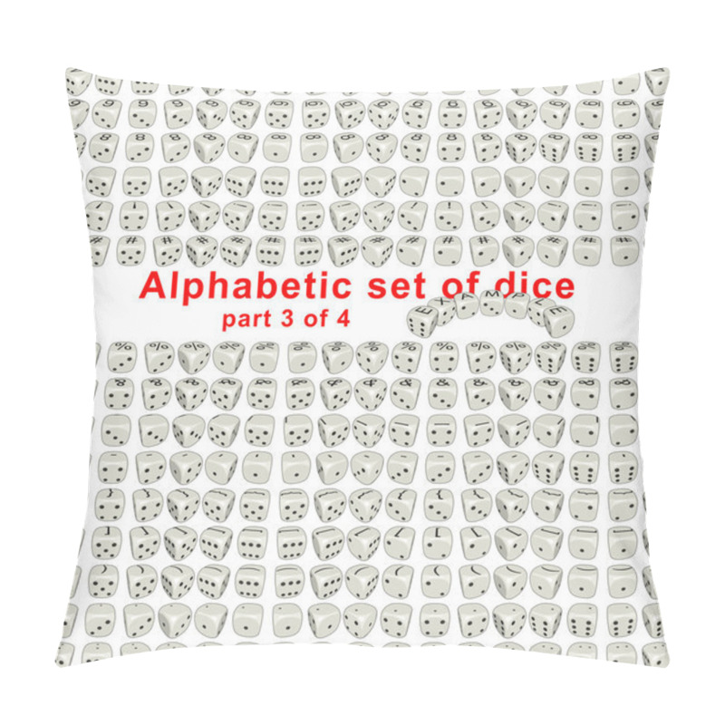 Personality  Alphabet Dice. Part 3 Of 4 Pillow Covers