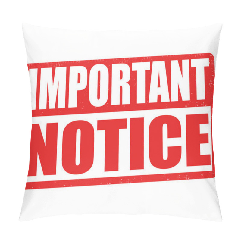 Personality  Important Notice Stamp Pillow Covers