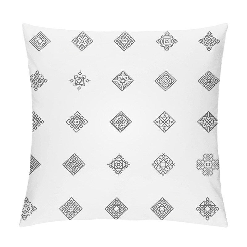 Personality  Ethnic Geometric Icons Set Pillow Covers