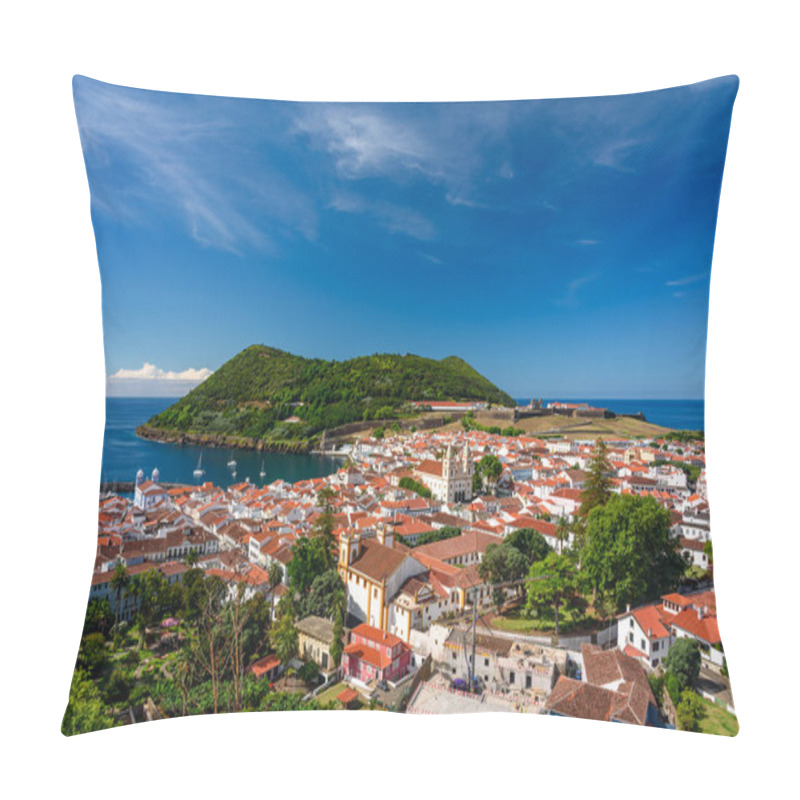 Personality  Cityscape Of Angra Do Heroismo Pillow Covers