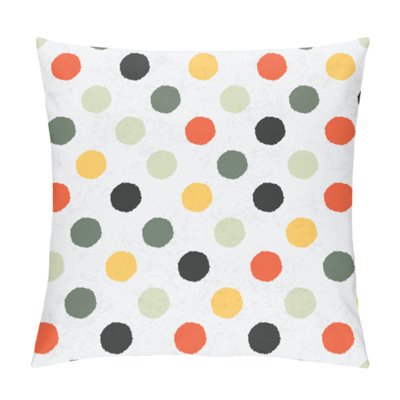 Personality  Seamless Variegated Polka Dot Pattern. Vector, EPS10 Pillow Covers