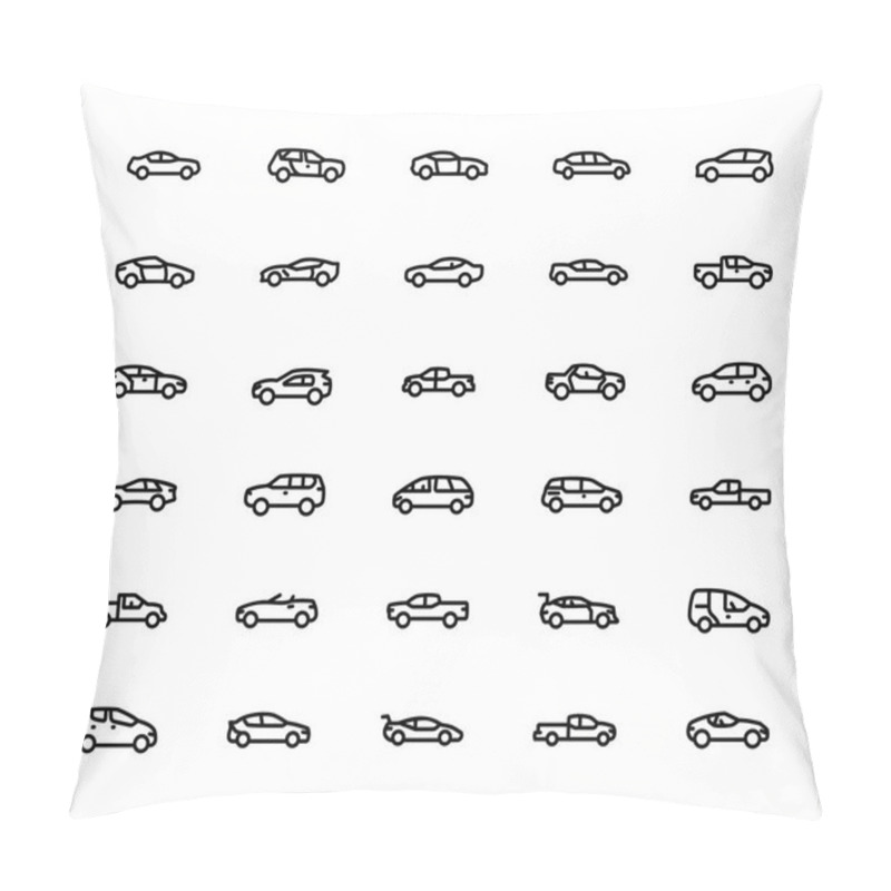 Personality  Wheeled Vehicles Line Icons  Pillow Covers