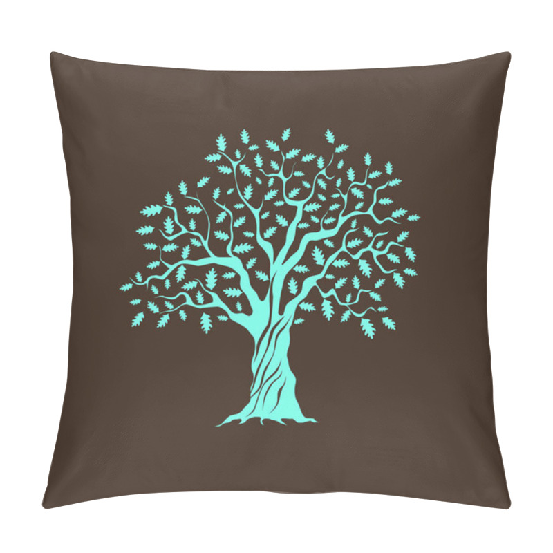 Personality  Beautiful Green Oak Tree Pillow Covers