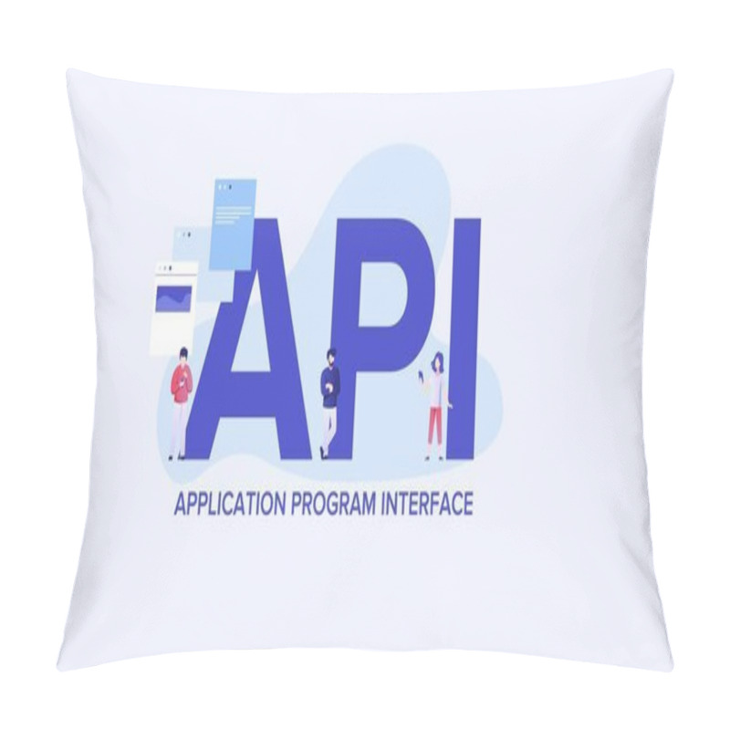 Personality  API Application Programming Interface . Providing Convenient Coding And Development Technologies And Interaction Web. Pillow Covers