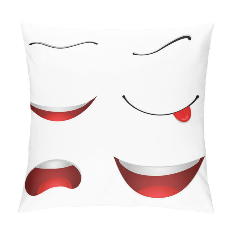 Personality  Cartoon Mouths Set Pillow Covers