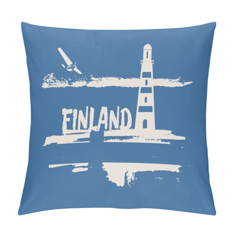 Personality  Lighthouse On Brush Stroke Seashore Pillow Covers