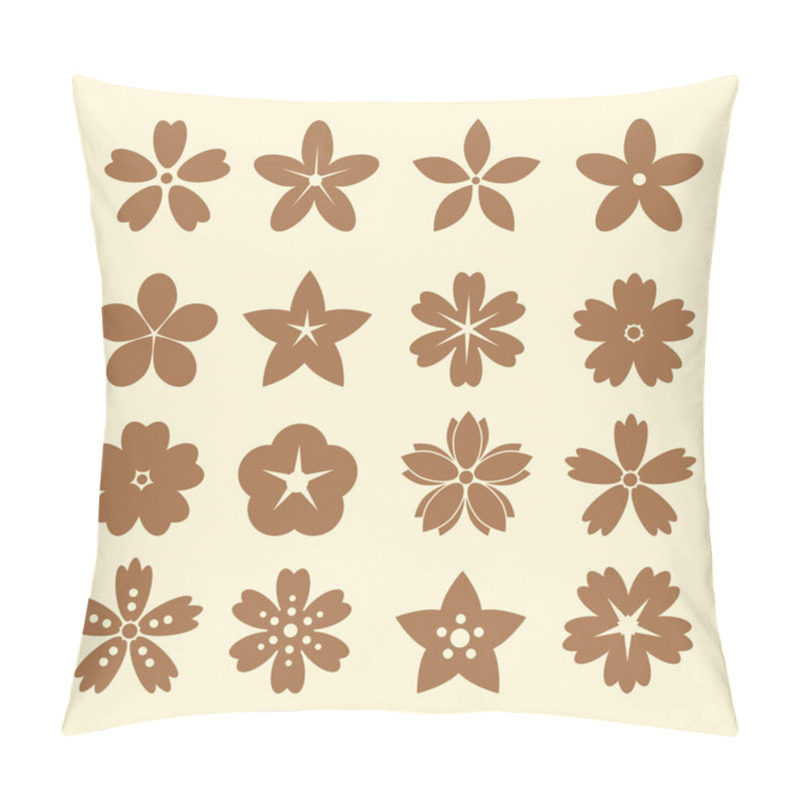 Personality  Flower Icons For Pattern Pillow Covers